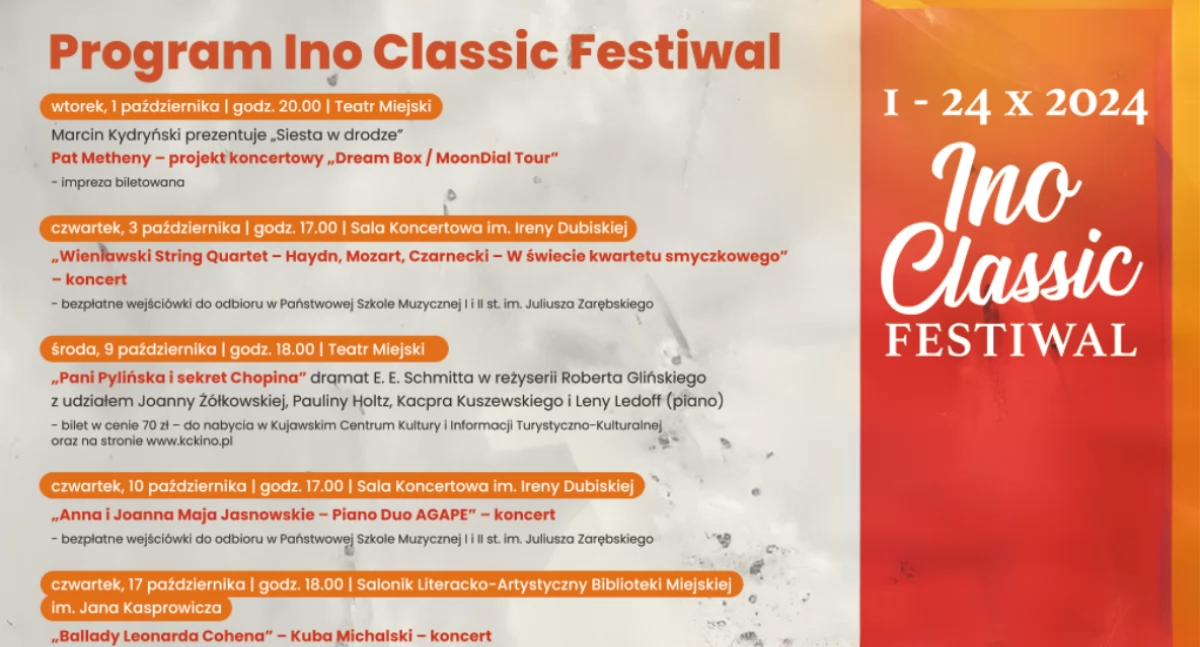 Magia klasyki czyli 5. edycja INO CLASSIC Festiwal 2024