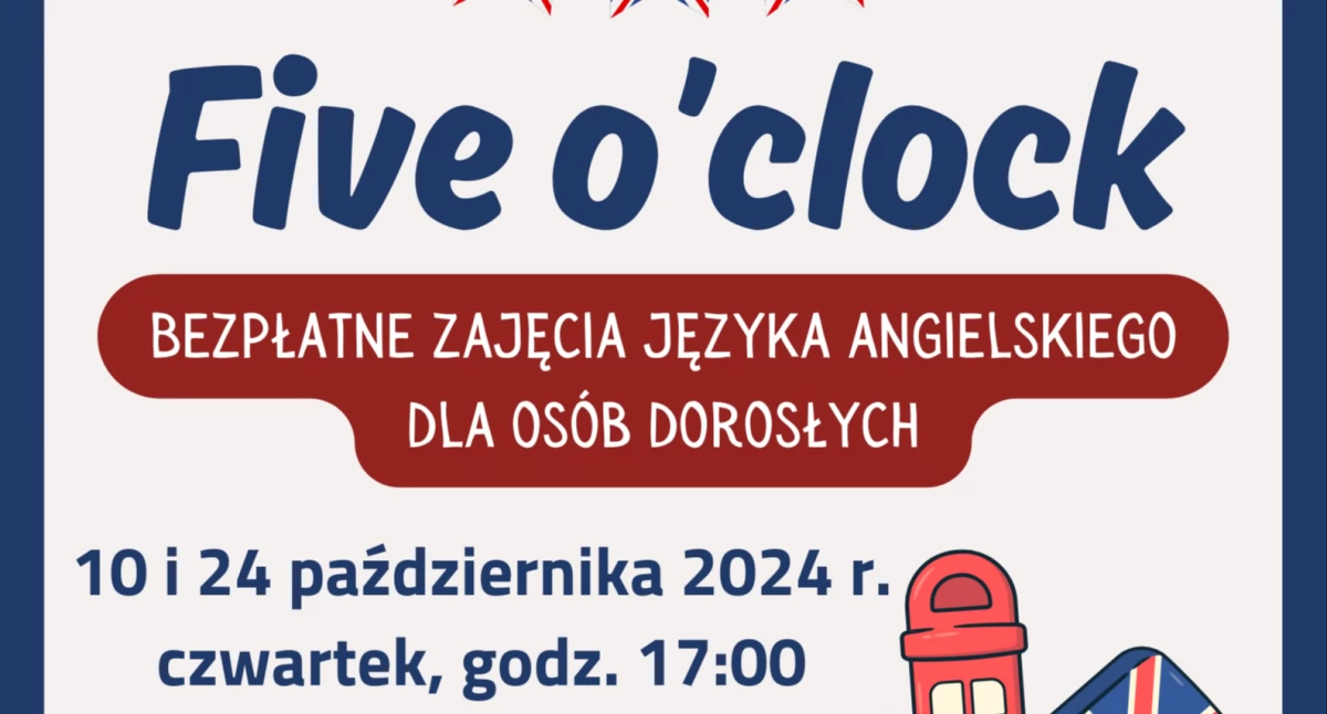 Five o’clock – bezpłatne zajęcia języka angielskiego dla dorosłych