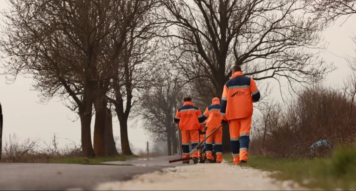 Prace powiatowych drogowców
