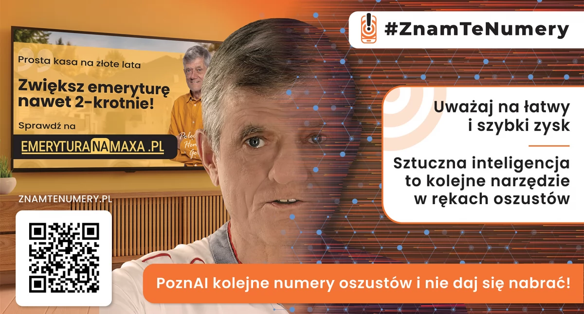 Znany aktor Henryk Gołębiewski ofiarą scamu - kolejna odsłona kampanii społecznej #ZnamTeNumery pomaga seniorom rozpoznać nowe rodzaje oszustw w sieci