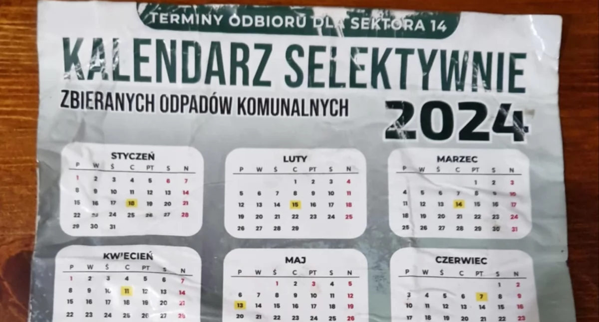 Gdzie są kalendarze zbiórki odpadów?