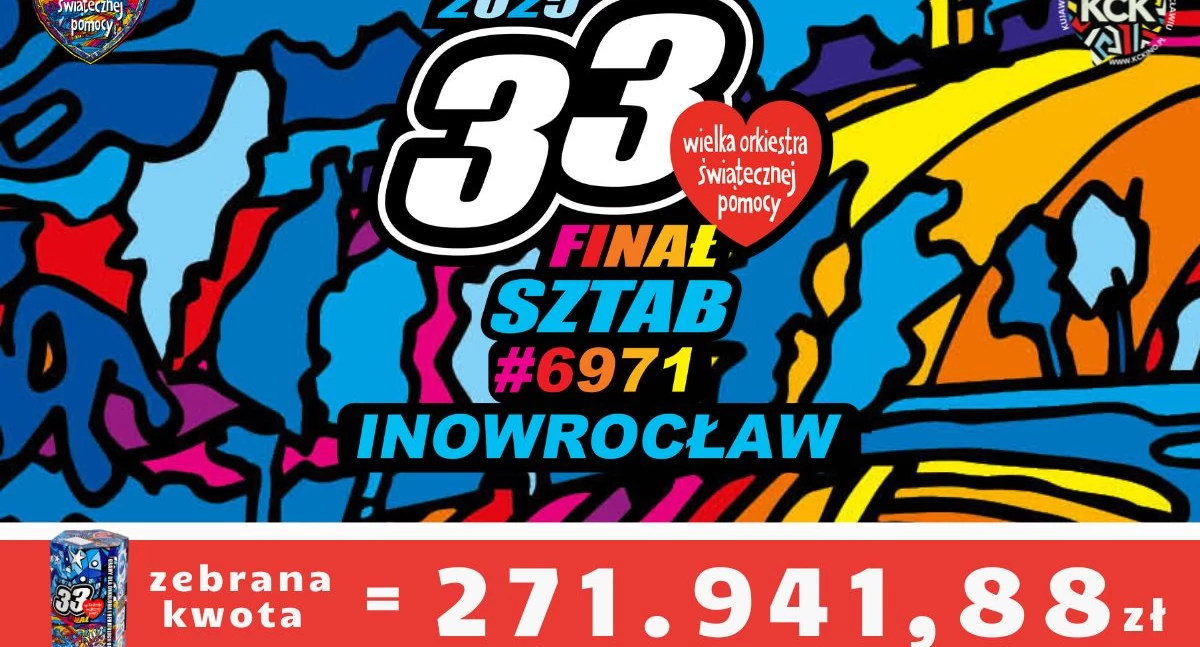 33. Finał WOŚP w Inowrocławiu – razem zebraliśmy 271.941,88zł!