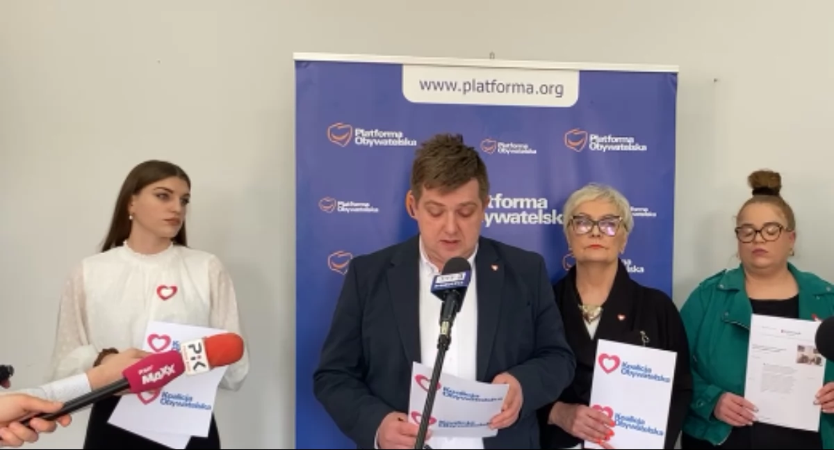 Konferencja prasowa radnych Koalicji Obywatelskiej