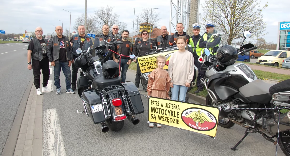 Bezpieczeństwo motocyklistów: Akcja Patrz w lusterka w Inowrocławiu