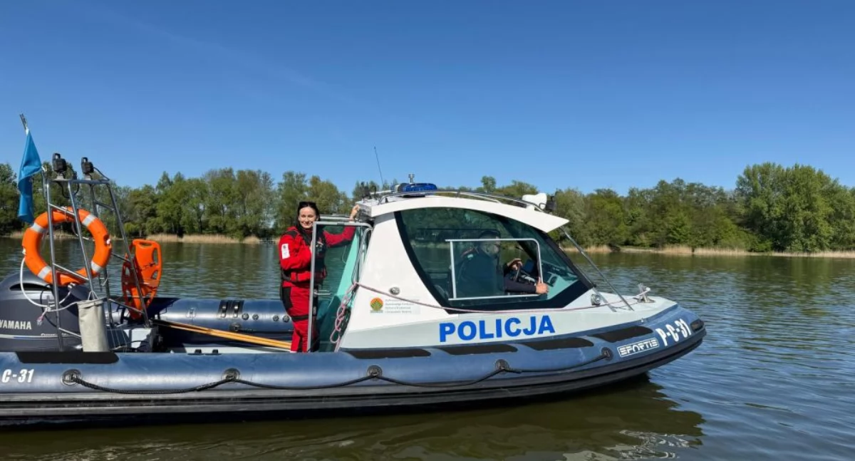 Policjanci zabezpieczali regaty na Gople
