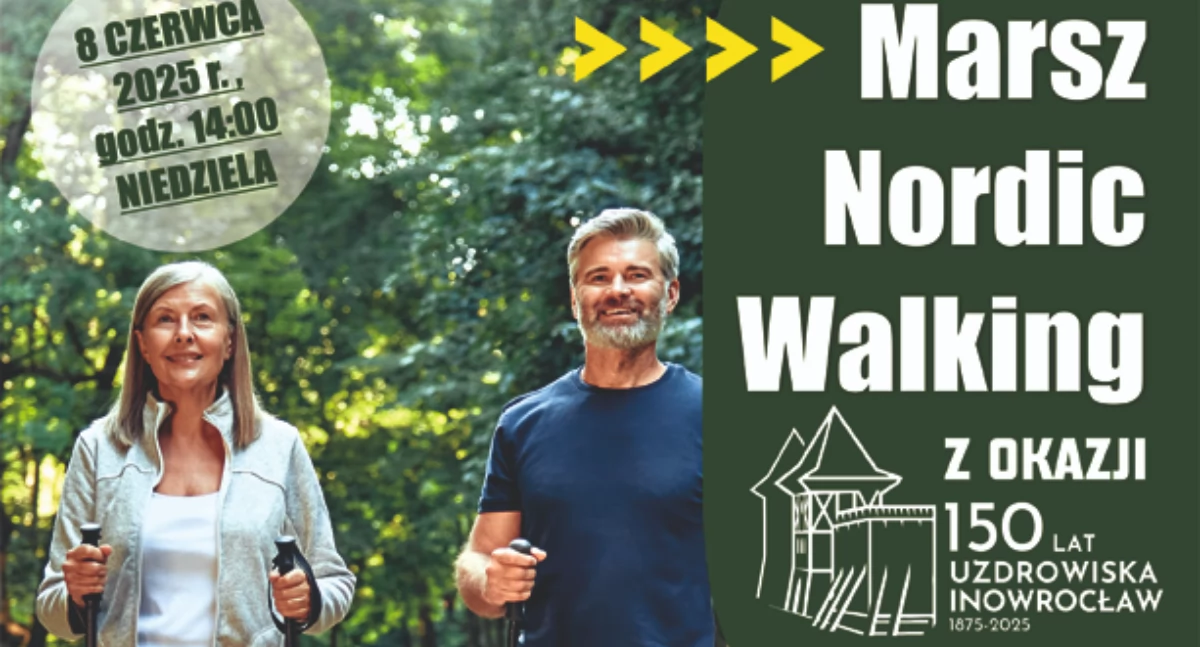 Marsz Nordic Walking z okazji 150-lecia Uzdrowiska Inowrocław – zapisz się już dziś!