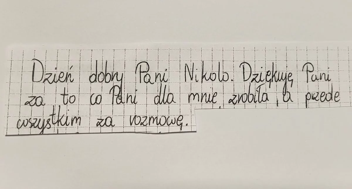 Nastolatka podziękowała policjantce z inowrocławskiej patrolówki