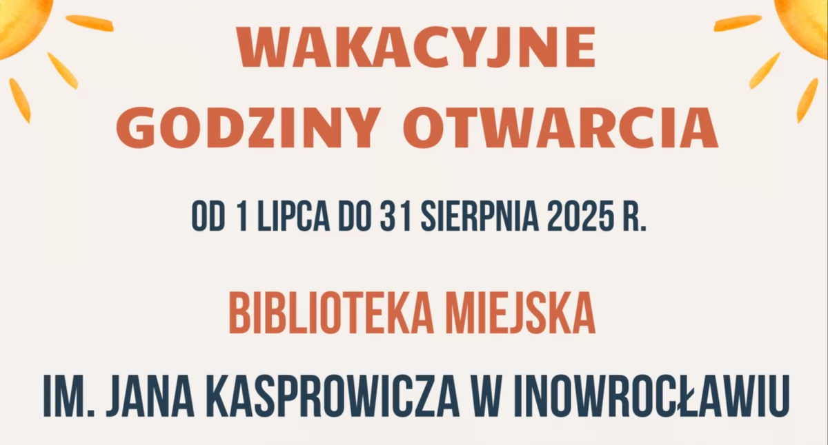 Wakacyjne godziny otwarcia Biblioteki Miejskiej