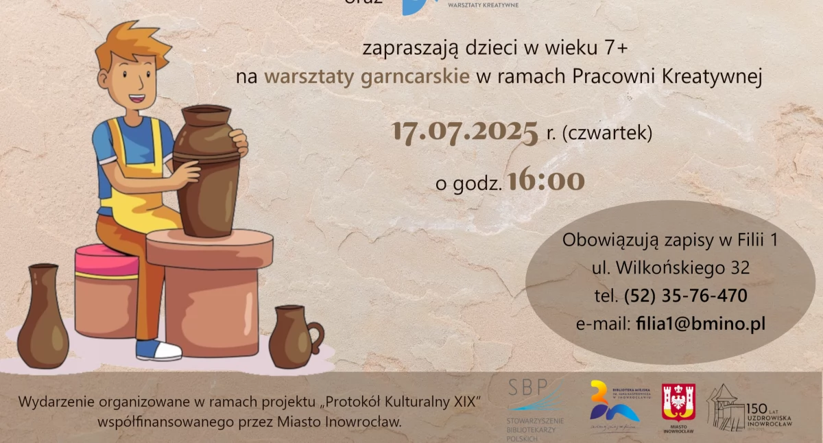 Warsztaty garncarskie w Filii nr 1