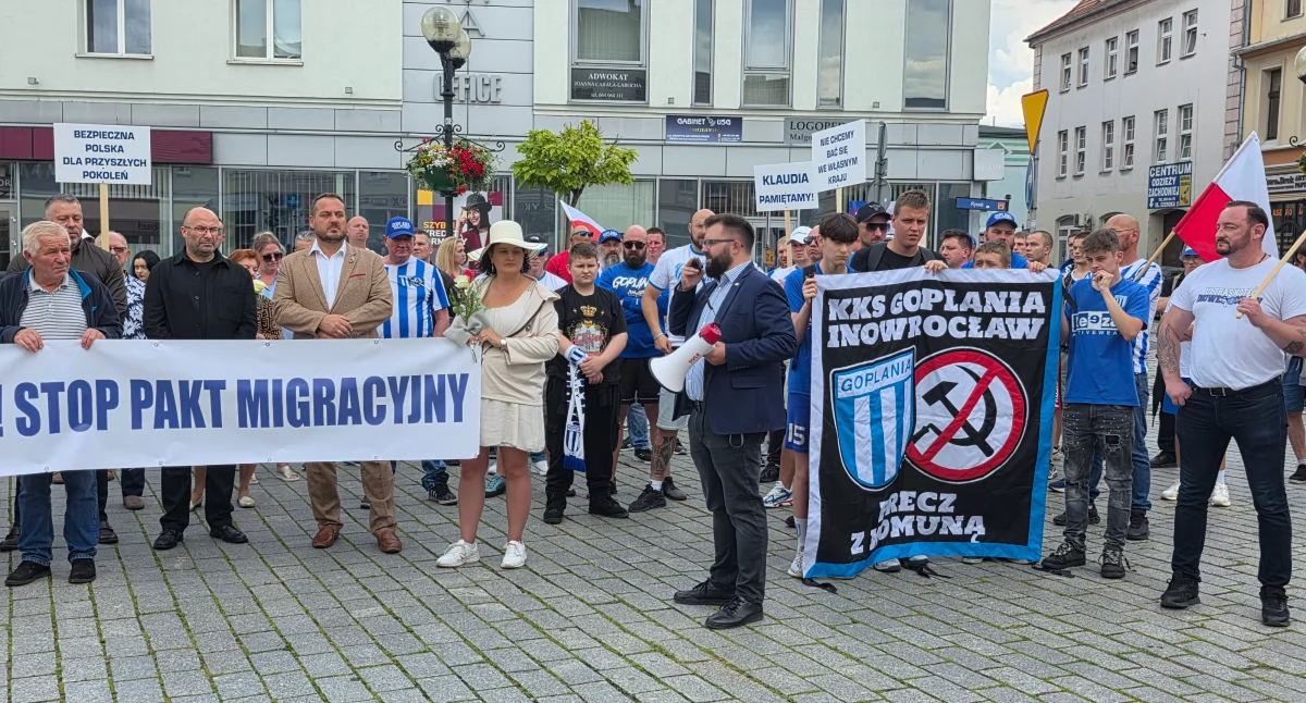 Protest na inowrocławskim Rynku