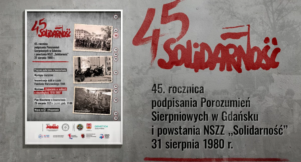45. rocznica podpisania Porozumień Sierpniowych w Gdańsku 30 sierpnia 1980 r. i powstania NSZZ Solidarność
