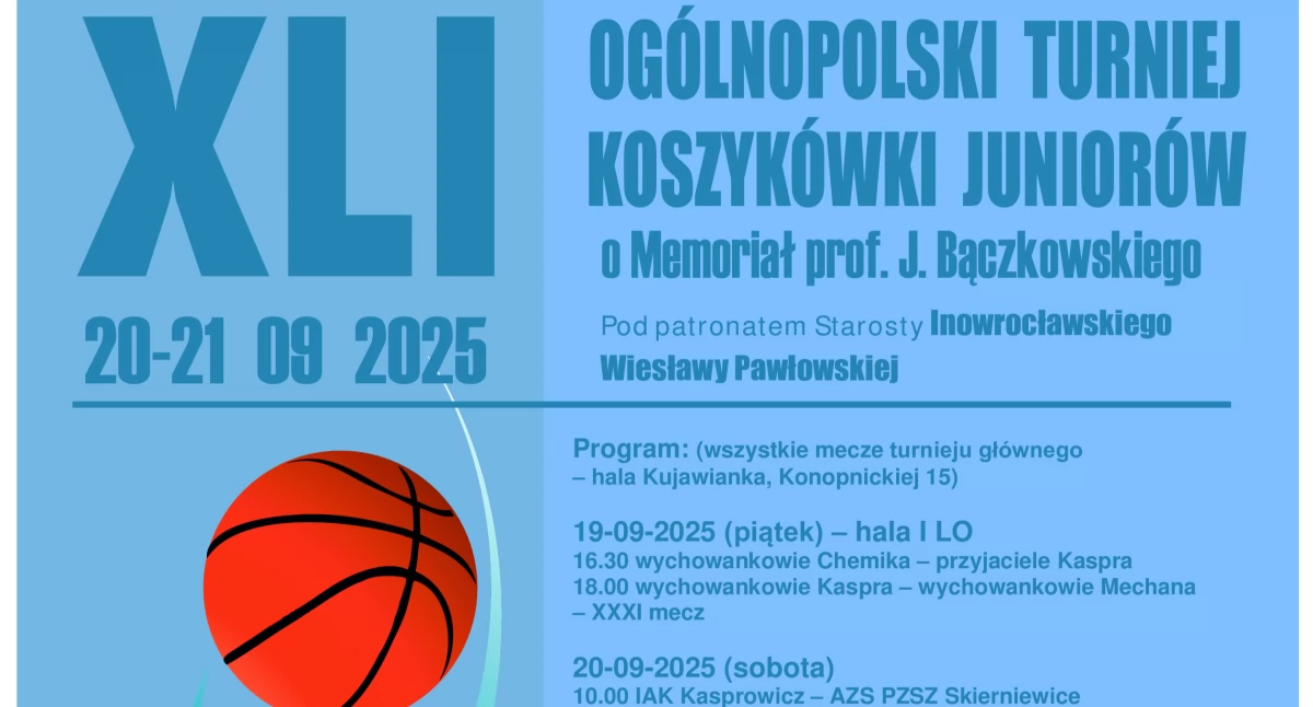 Przed nami XLI Memoriał prof. Bączkowskiego