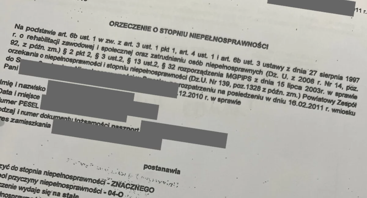 Jaki stopień niepełnosprawności możesz otrzymać i dlaczego?