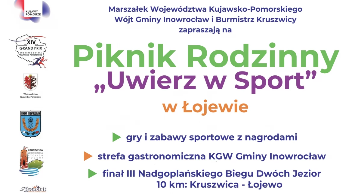 Piknik Rodzinny Uwierz w Sport! – zapraszamy do Łojewa!