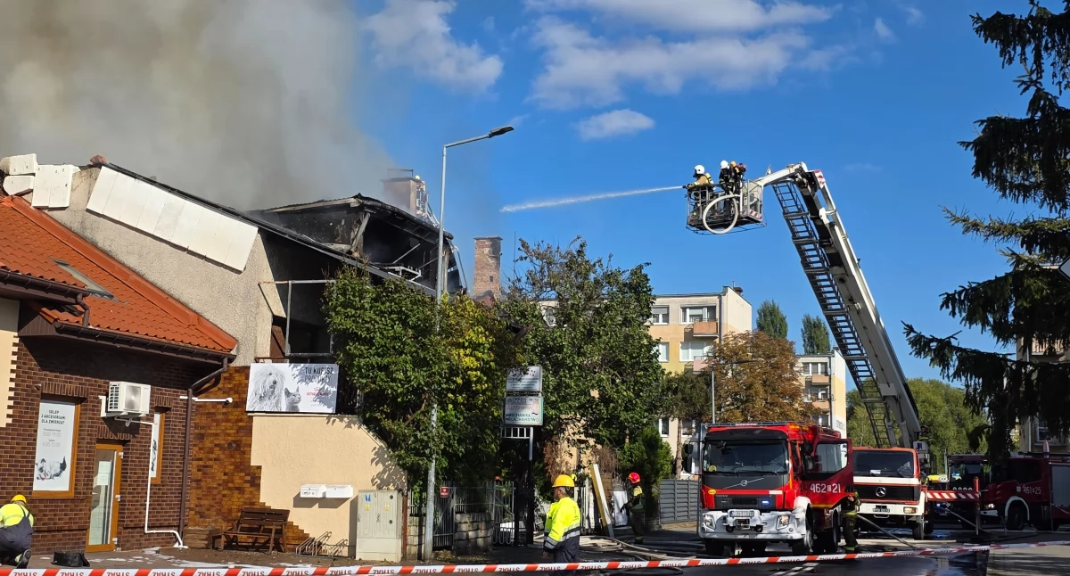 Groźny pożar przy ul. Jagiellońskiej