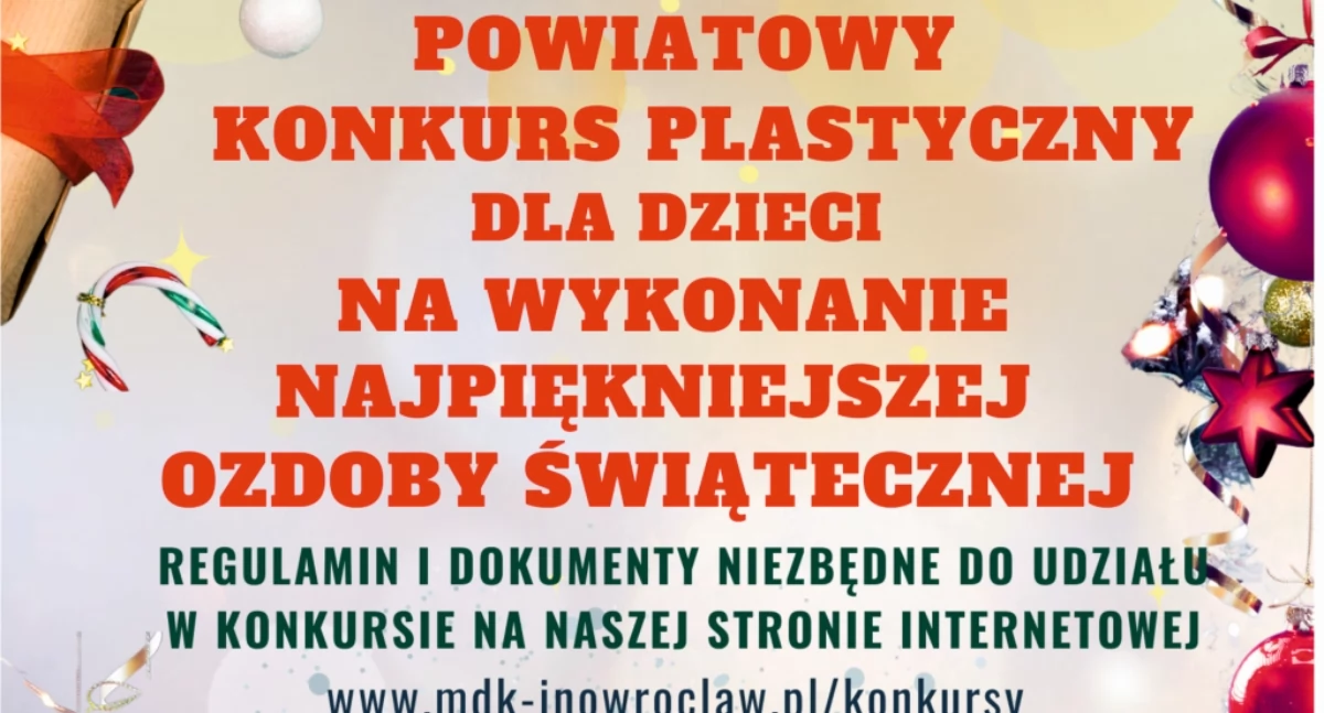 Powiatowy Konkurs Plastyczny: Najpiękniejsza Ozdoba Świąteczna