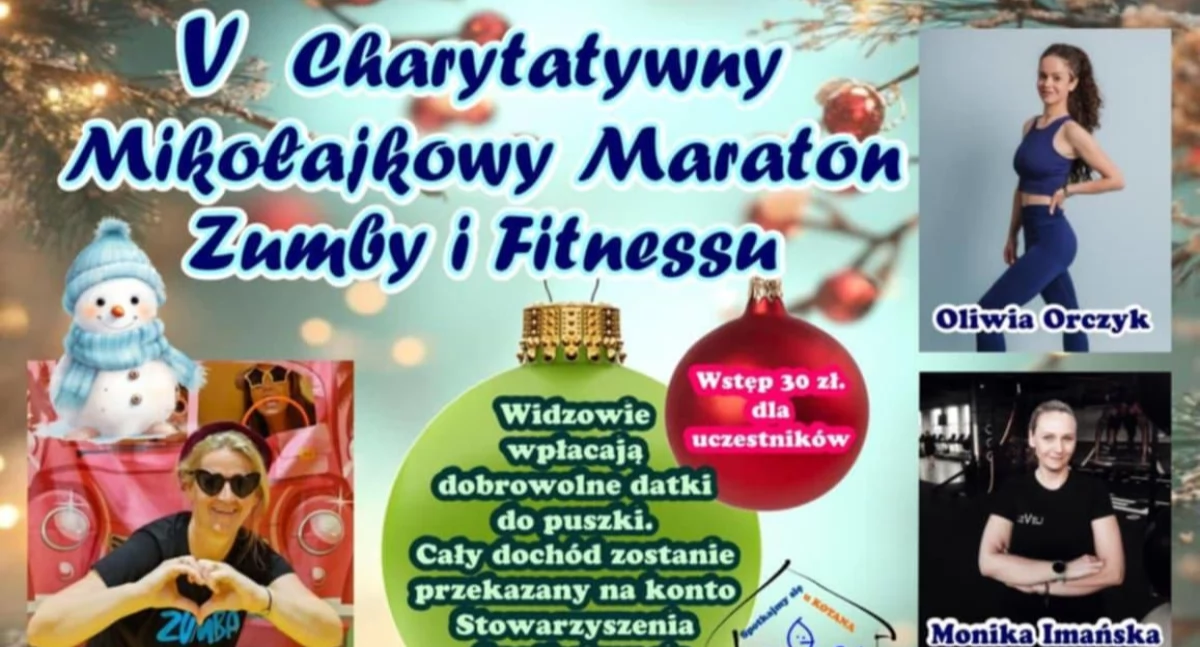 V Charytatywny Mikołajkowy Maraton Zumby i Fitnessu w Inowrocławiu!