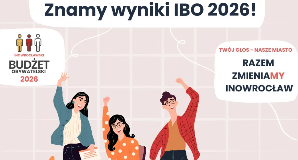 Wiemy, jakie inwestycje zostaną zrealizowane w 2026 r. w ramach Inowrocławskiego Budżetu Obywatelskiego