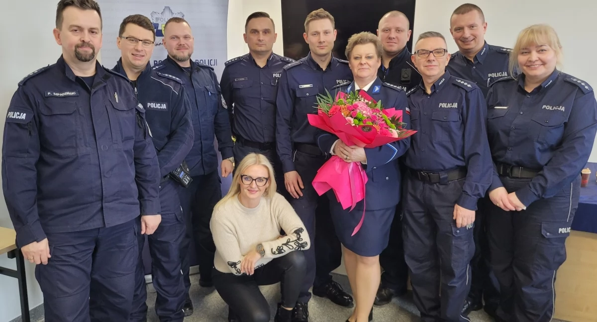 Asp. szt. Izabella Drobniecka żegna policyjny mundur