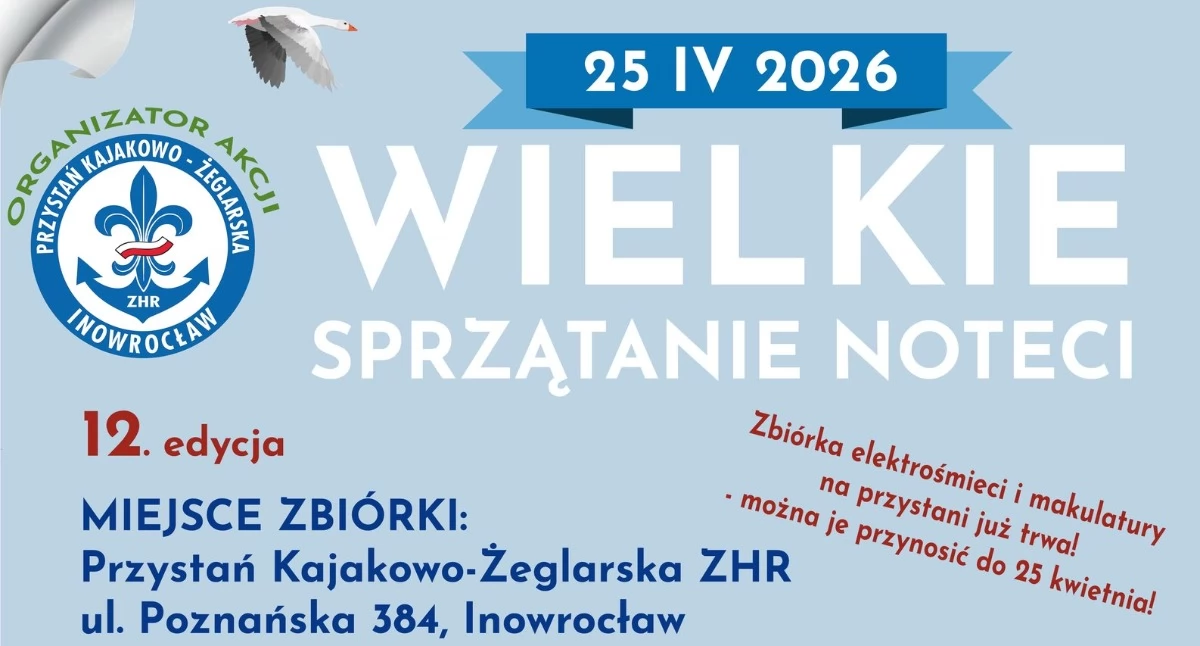 Ruszają przygotowania do XII Wielkiego Sprzątania Noteci!