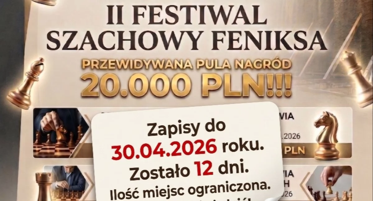 Za chwilę II Festiwal Szachowy Feniksa