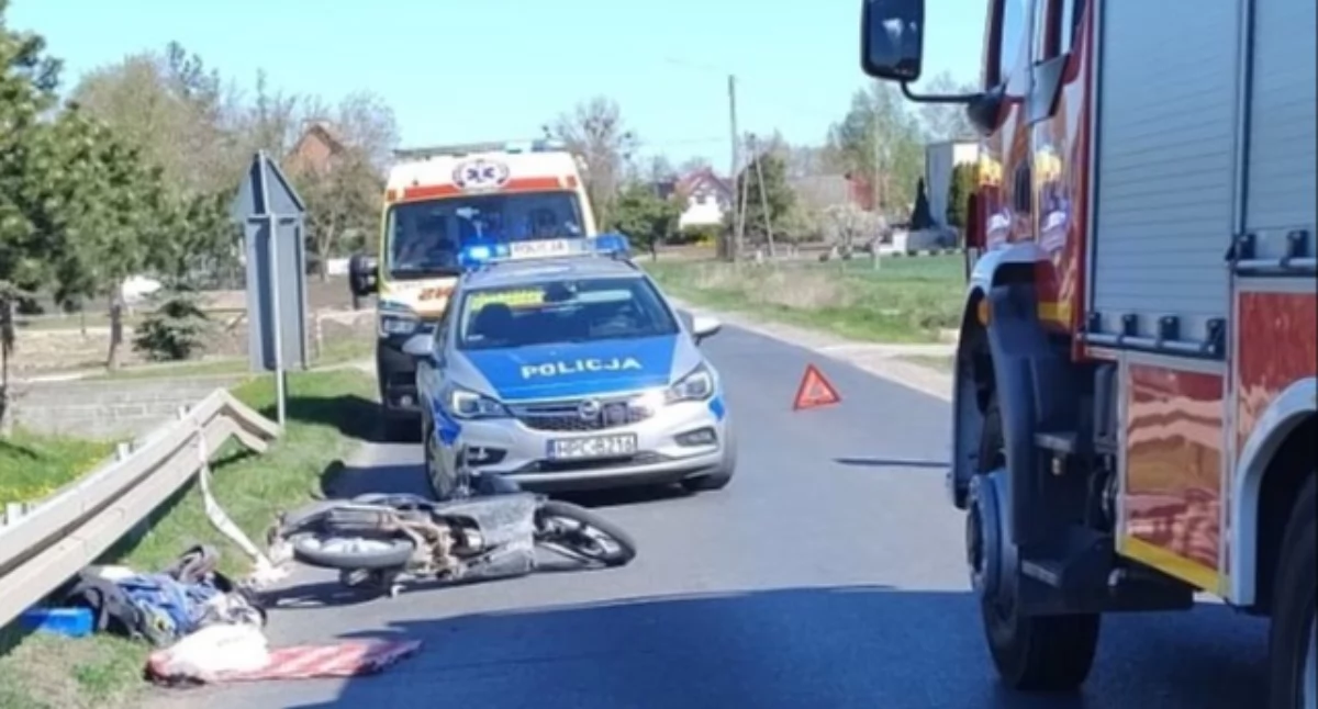 Tragiczny wypadek w miejscowości Ściborze. Nie żyje 54-letni motorowerzysta