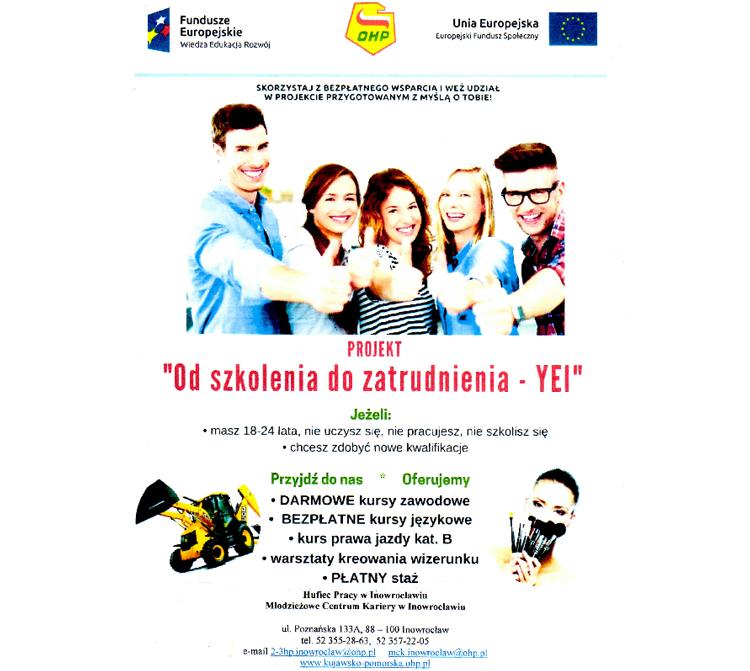 Od szkolenia do zatrudnienia - YEI