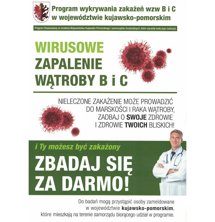 Skorzystaj z bezpłatnych badań w zakresie wykrywania zakażeń wirusowym zapaleniem wątroby typu B i C