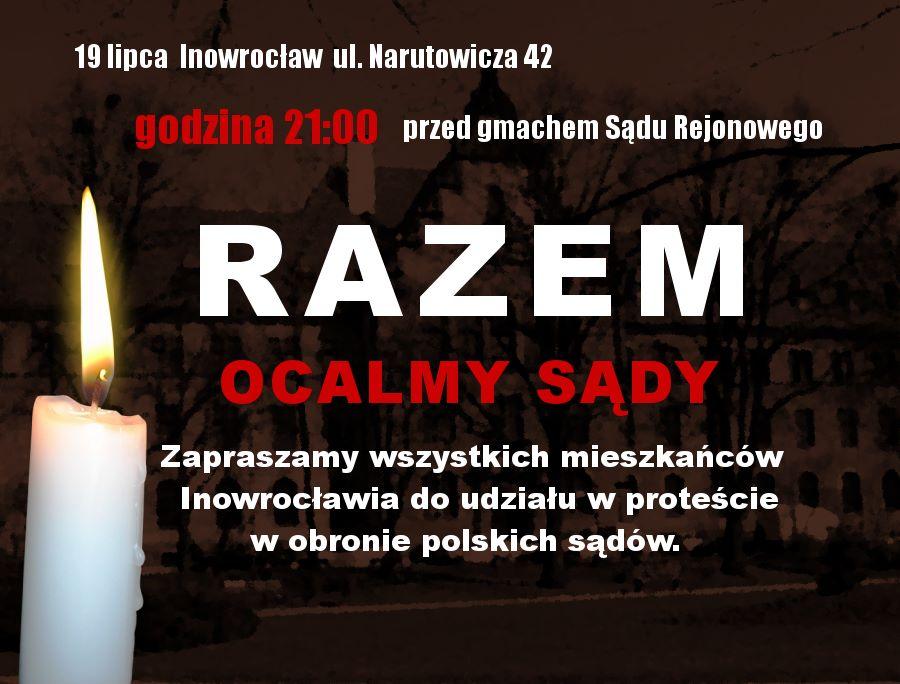 Protest w obronie sądów 