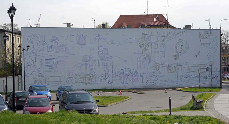 Wielki mural powstaje w Inowrocławiu