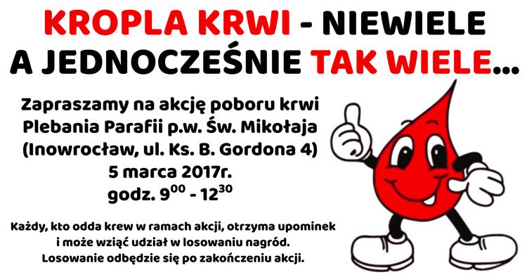 Bedą popbierać krew