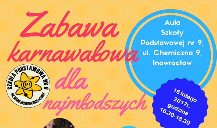 SP9 zaprasza na bal karnawałowy