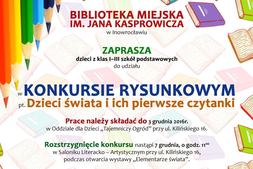 „Dzieci świata i ich pierwsze czytanki” - konkurs rysunkowy