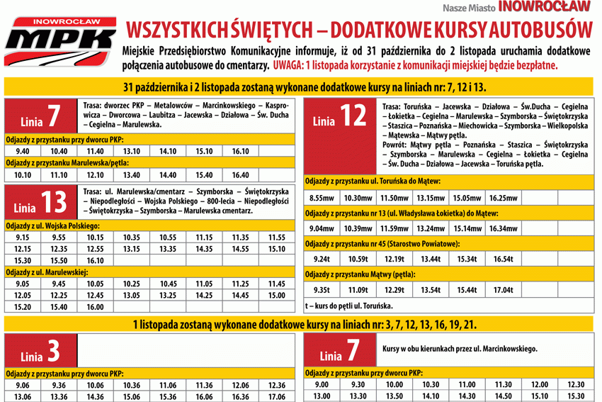 We Wszystkich Świętych autobusami jeździmy za darmo