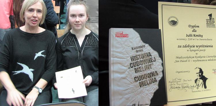Julia Kmita z ZSP nr 3 wśród najlepszych literatów!