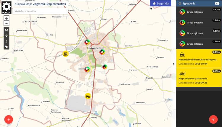 Sygnały naniesione na Mapę Zagrożeń przez mieszkańców policjanci sprawdzają i weryfikują