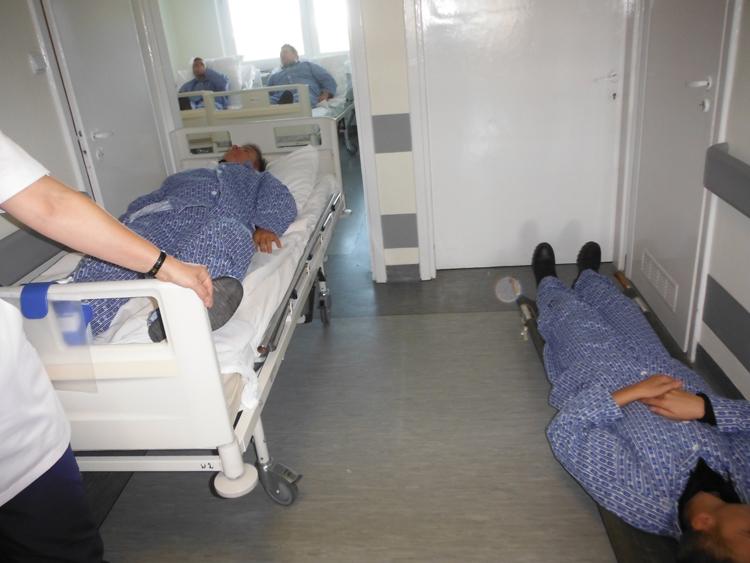 Klasa pożarnicza na ćwiczeniach