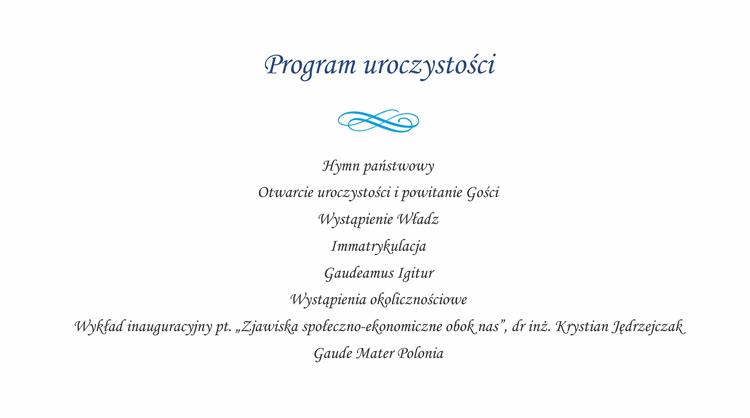 WSG:  Inauguracja Roku Akademickiego 2016/2017