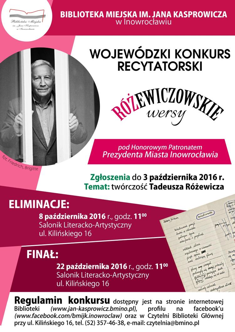 Konkurs recytatorski „RÓŻewiczowskie wersy”