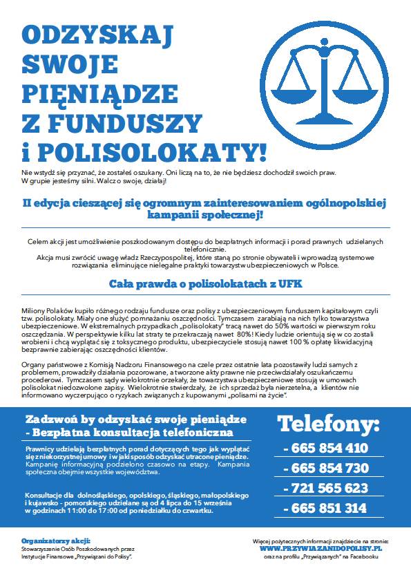 Odzyskaj swoje pieniądze z funduszy i polisolokaty 