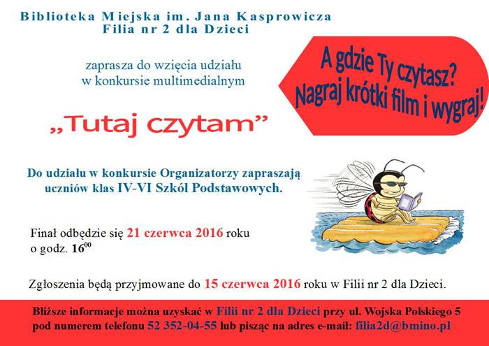 Konkurs multimedialny pt. Tutaj czytam