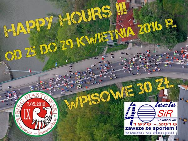 Trwają zapisy na IX Bieg Piastowski - dziś ostatni dzień happy hours! 