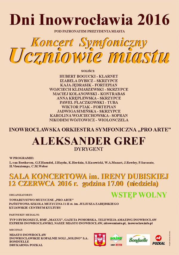 Uczniowie miastu symfonicznie - 12 czerwca