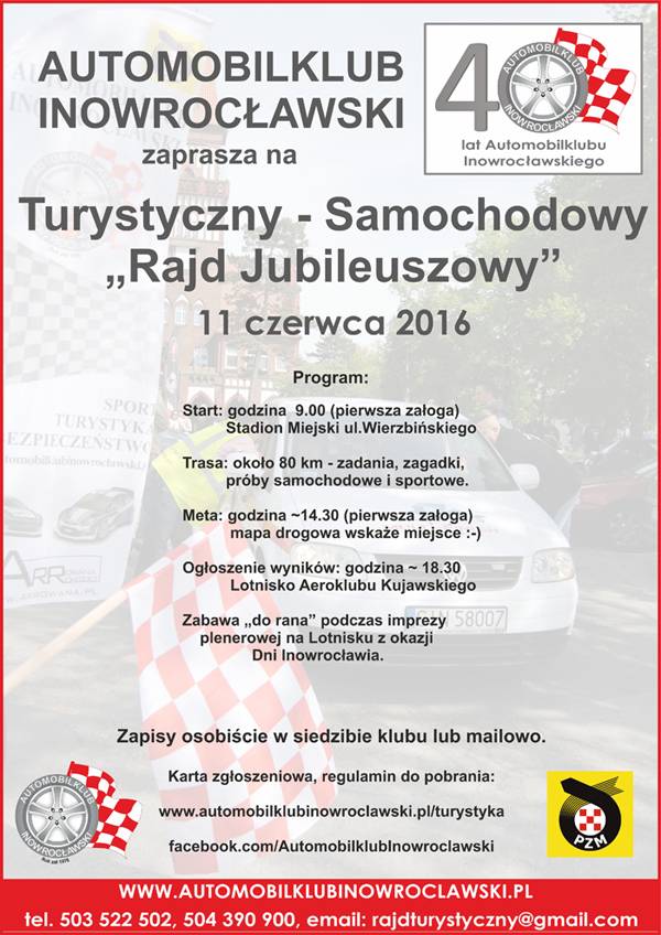 Turystyczny - Samochodowy Rajd Jubileuszowy
