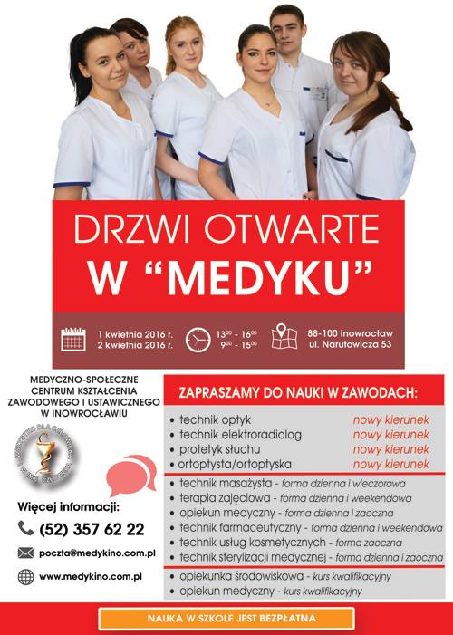 Medyk zaprasza na drzwi otarte