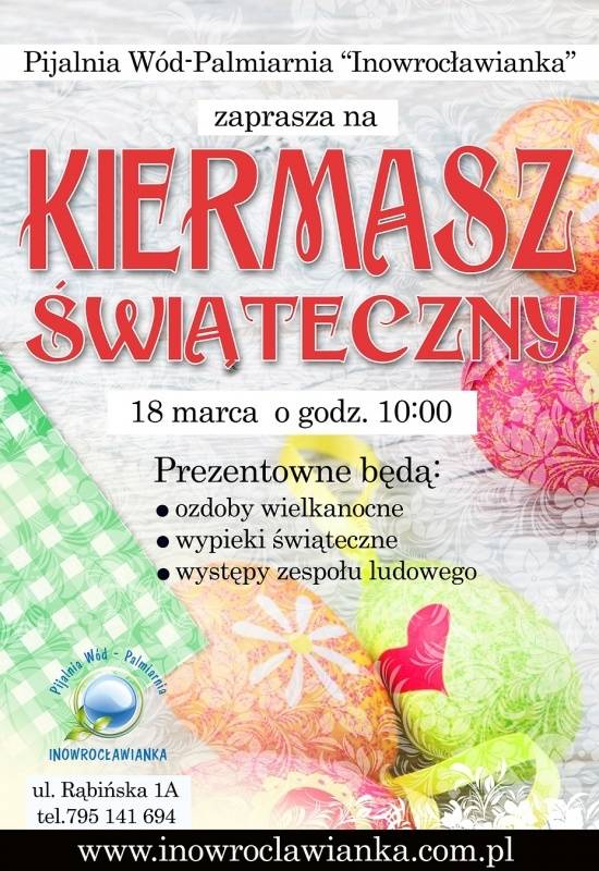 Pijalnia zaprasza na Wielkanocny Kiermasz