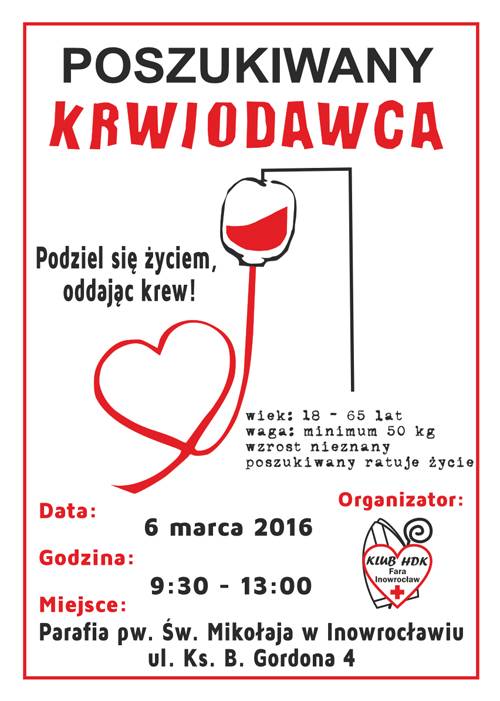 Będzie można oddać krew