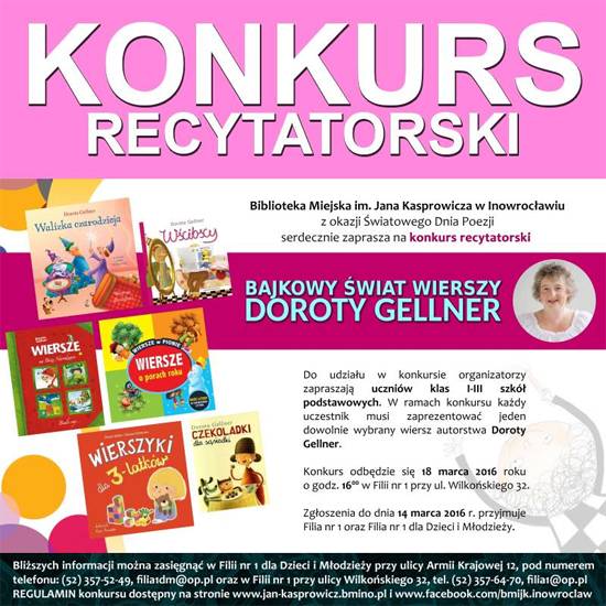Konkurs z okazji Światowego Dnia Poezji