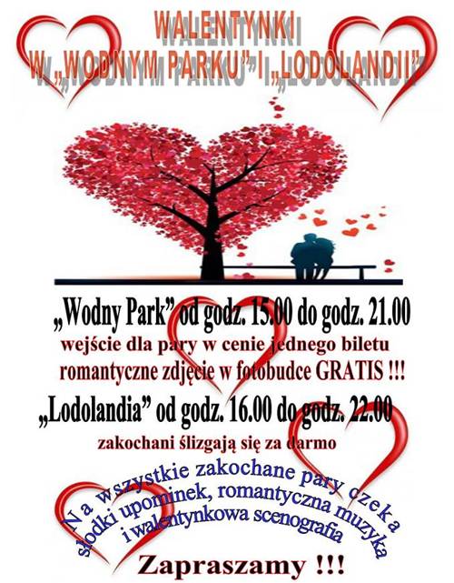 Walentynki na Lodowisku  i w Krytej Pływalni
