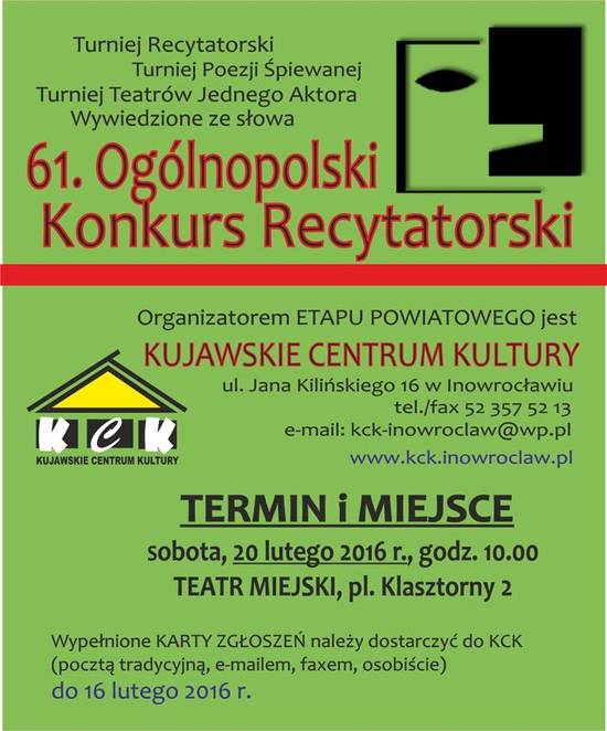 61. Ogólnopolski Konkurs Recytatorski 